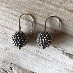 Lagos Caviar sterling silver beaded ball drop earring
